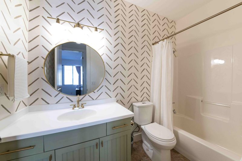 Bold Patterned Tile Accent Wall